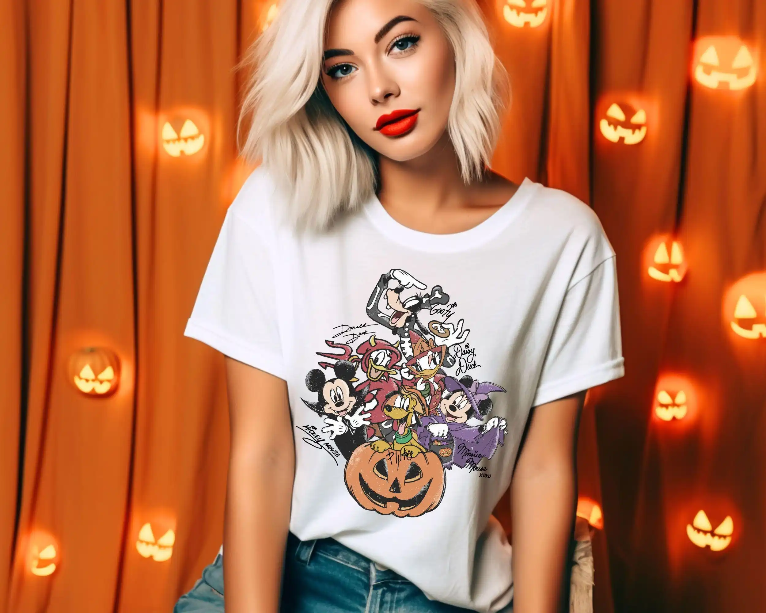 

Vintage Halloween Mouse And Friends Shirt Happy Halloween Shirt Disney Spooky Shirt Trick Or Treat Halloween Masquerade Tee