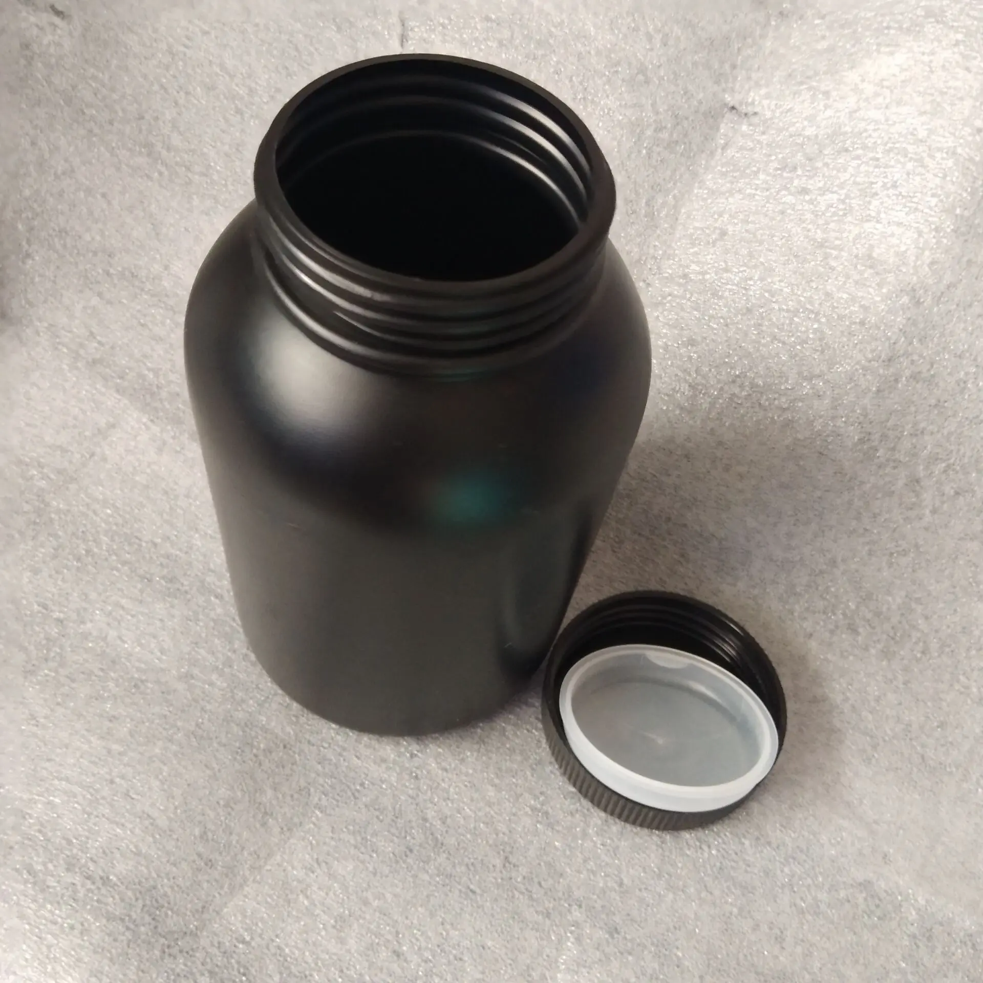 2000ml Black round bottle Plastic wide mouthed bottle printer accessories generic