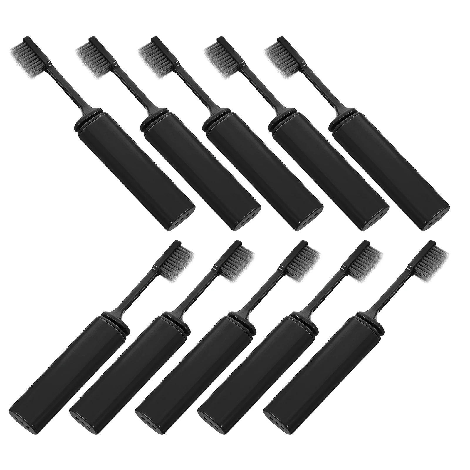 

10Pcs Folding Travel Toothbrush Compact Lightweight with Cover for Sensitive Teeth on-The-Go Hygiene Essential for Family School