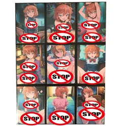 9Pcs/set Homemade Anime Detective Conan Haihara Ai ACG Sexy Nude Card Role Playing Series Game Toy Gift Collection Card