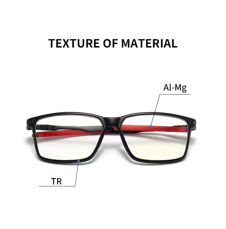 Sport-Stil ultraleichte Lesebrille al-mg Legierung Beine Rahmen für Männer Anti-Blaulicht photo chrome Presbyopie Brille 0 ~ 6 – Detail 3