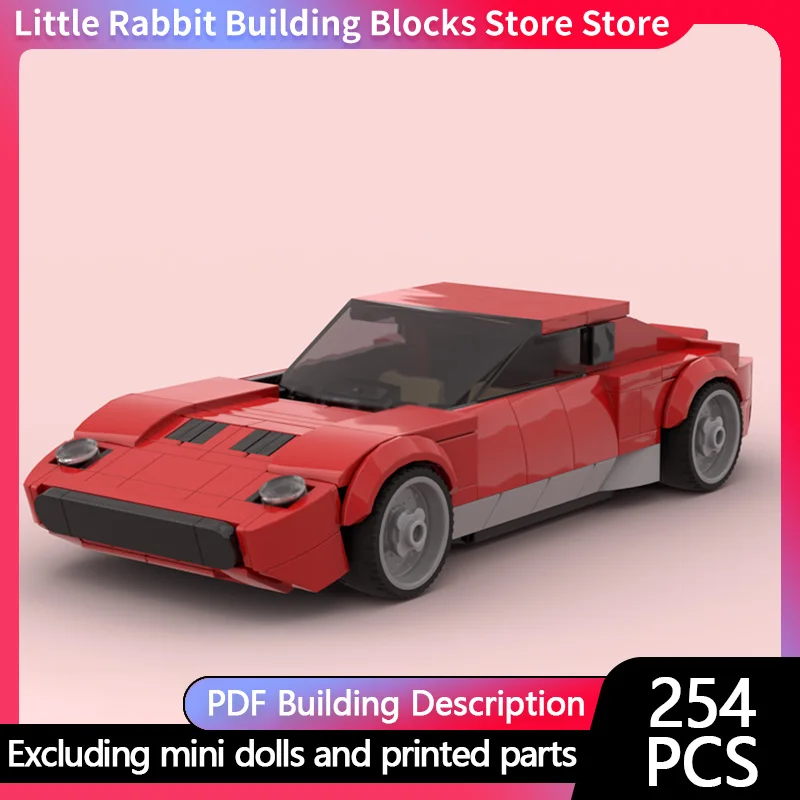 Speed Racing Car Model MOC Building Bricks Red Hypercar Modular Technology Children Holiday Gifts Assemble Toys Suit