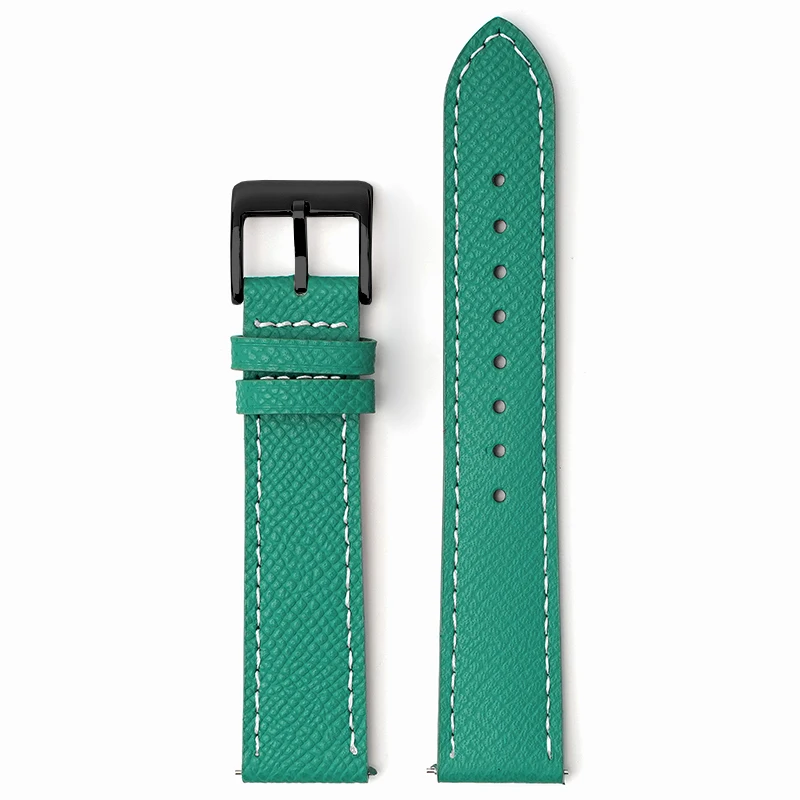 Epsom Uhrenarmband 18 mm 19 mm 20 mm 22 mm Kalbsleder-Uhrenarmband Schnellverschluss-Uhrenarmband Handgefertigter Armbandgürtel mit Palmenmuster – Detail 33