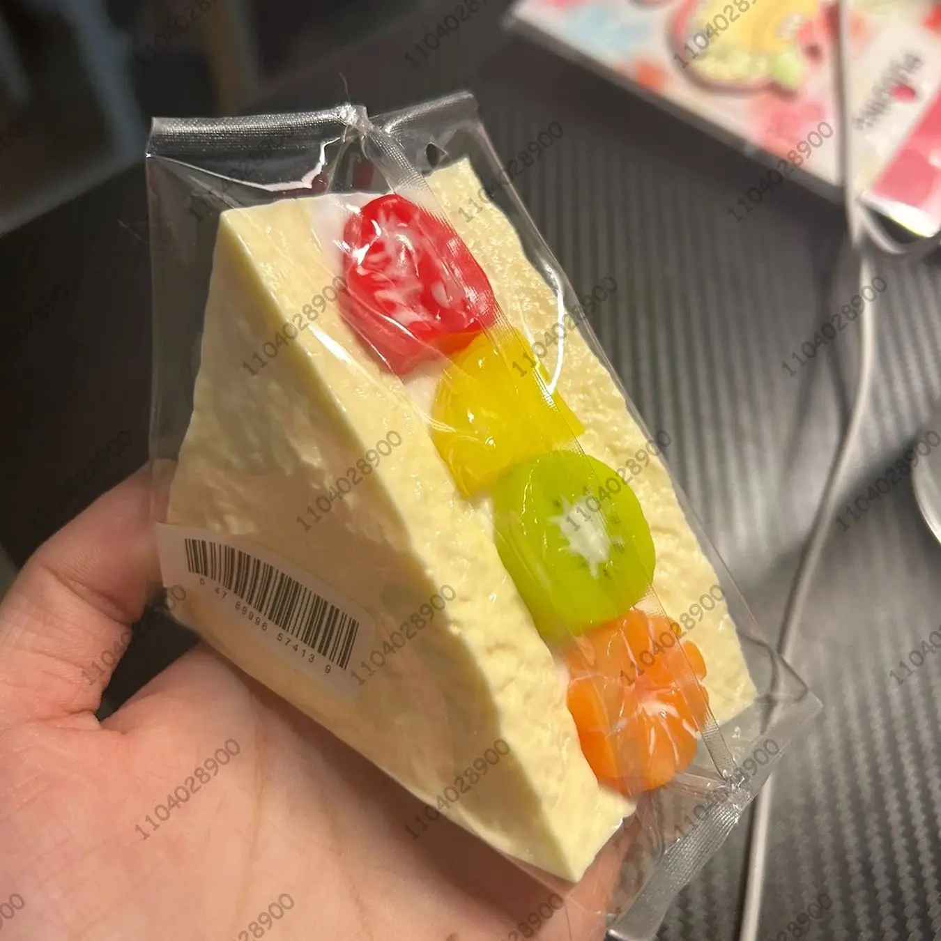 Fruchtsandwich Taba Squishy Erdbeersandwich Convenience Store Sandwich Squeeze Toy Mochi Toy Stress Release Toy