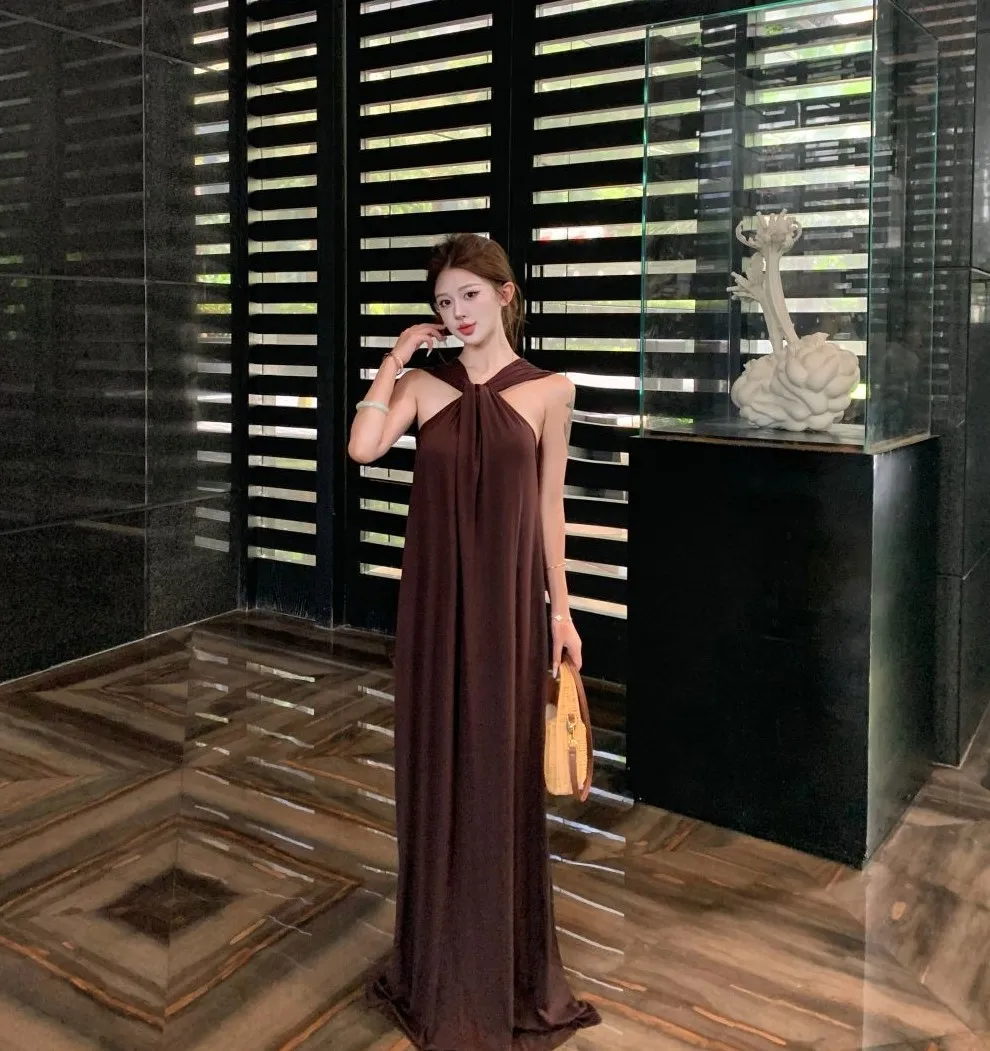 فساتين نسائية فستان حفلة خطوبة ضيف ربيع مشروط هالترنيك ديزي سموكينج متوهج ميدي نزهة حضرية فتاة حلوة نقية مثيرة