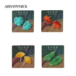 1 Set Cute Small Leaves Embroidered Clothing Patches For Clothes Parch Iron On Fabric Sticker