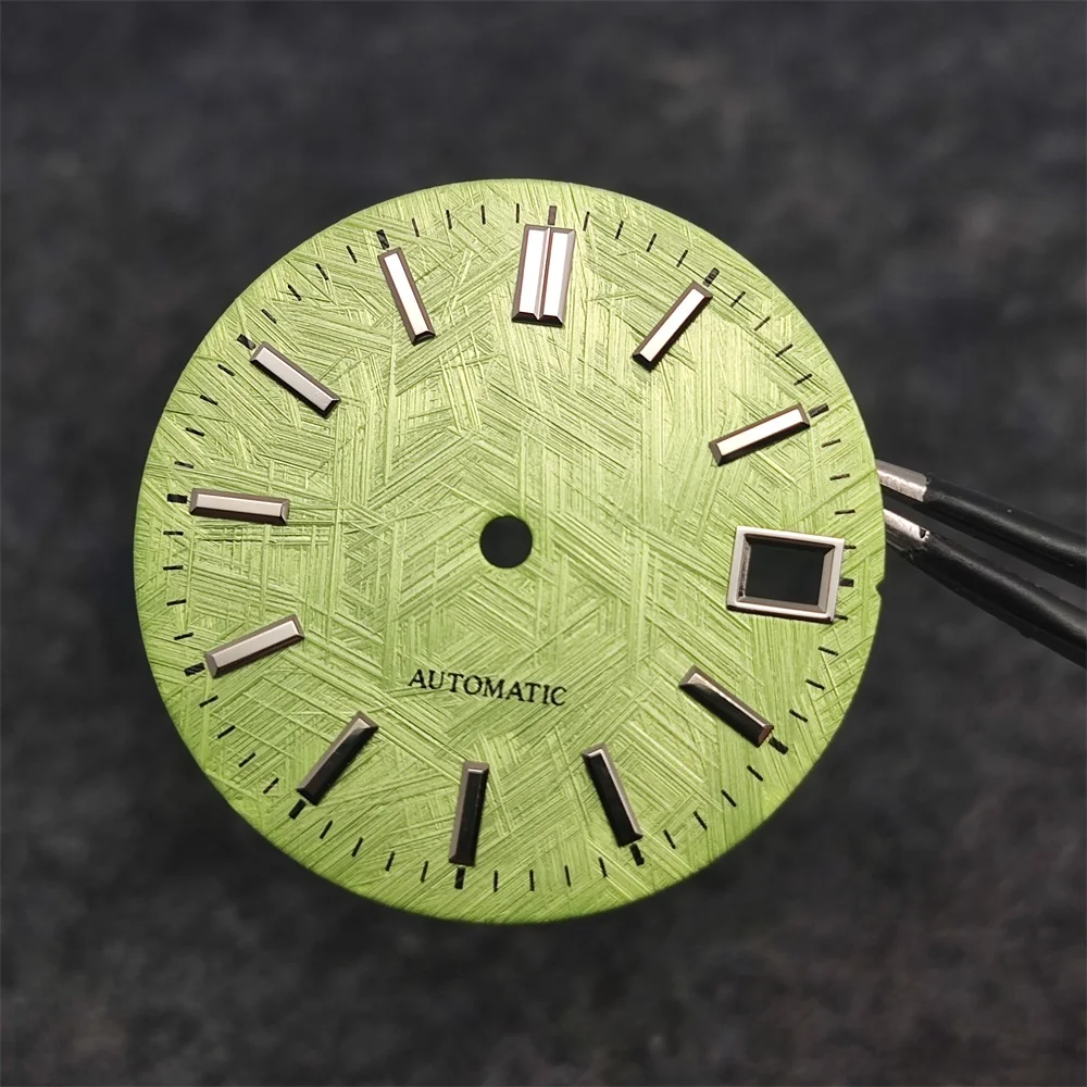 28,5 mm chaotische textuur wijzerplaat duiken horloge modificatie accessoires geen lichtgevende gezichten voor NH35 NH36 mechanisch uurwerk