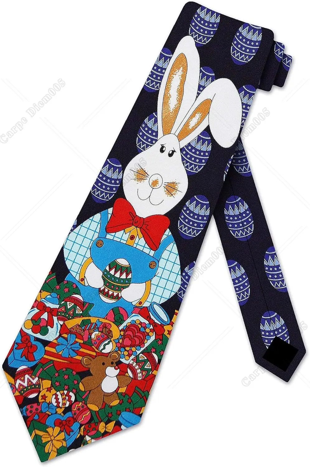 Bunny Three Rooker Easter Bunny Tie Rabbit Necktie Men Accessories Gifts for Adult One Size Holiday