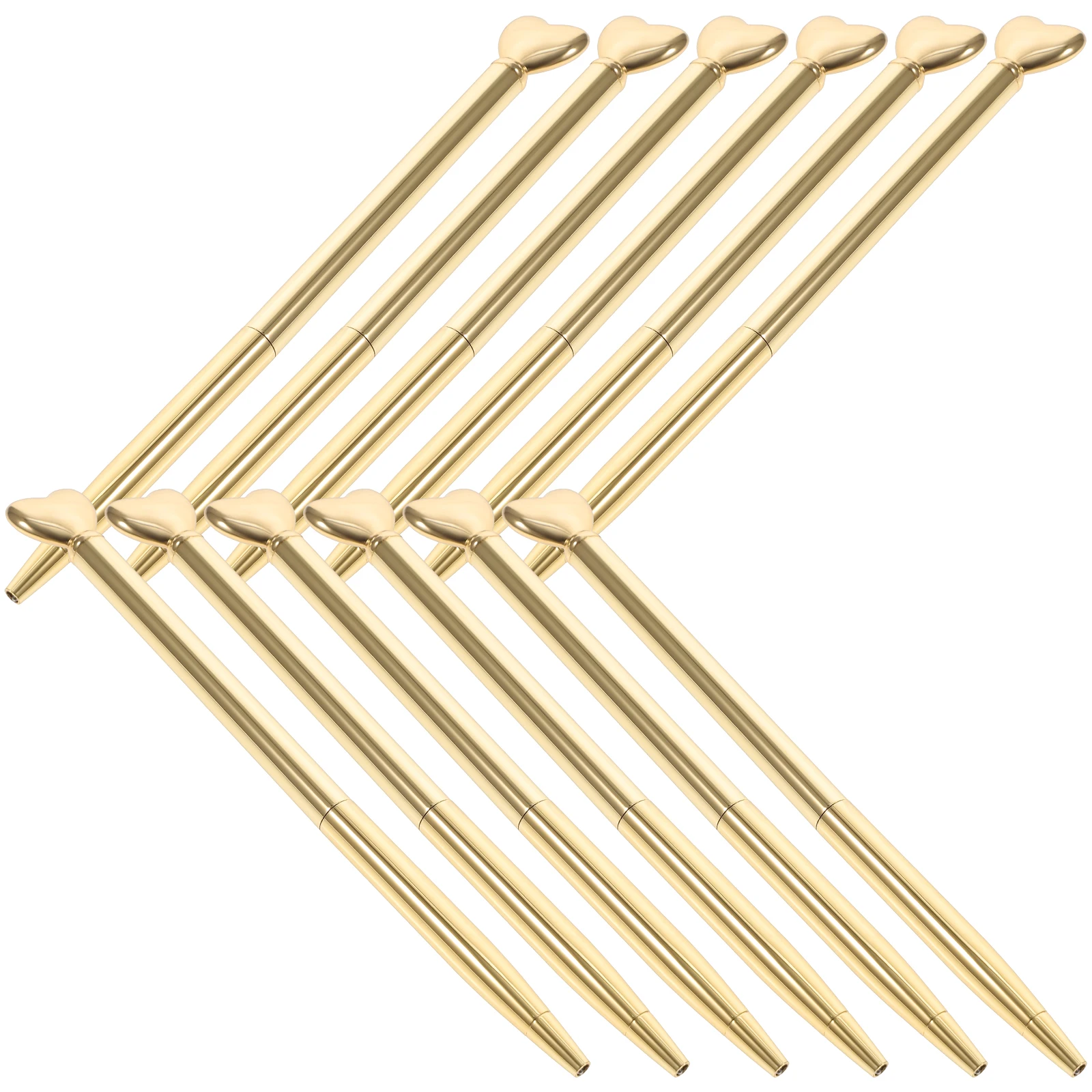 12pcs Metal Ballpoint Pens Smooth Writing Portable Creative Cartoon Shape Heart Formula Cute Unique Daily Use Student