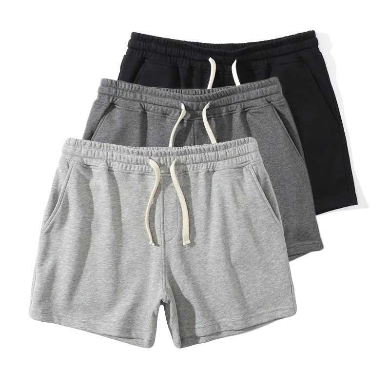 Fitness Shorts Men Single Pocket Elastic Solid Breathable Polyester 2Pcs Surfing Seaside Running Summer