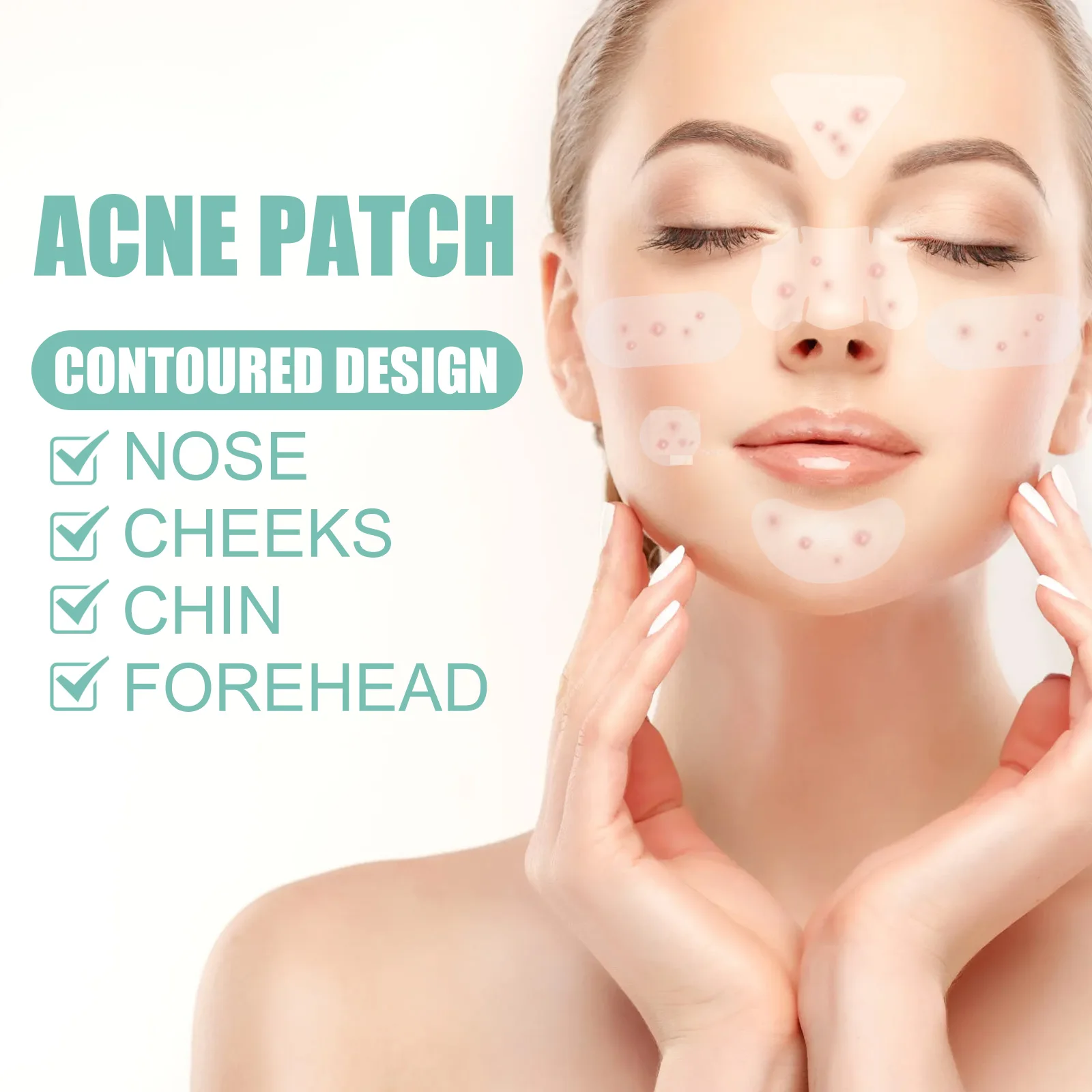 Parches suaves para el acné, tratamiento hidrocoloide calmante para imperfecciones, parches para espinillas respetuosos con la piel para pieles sensibles