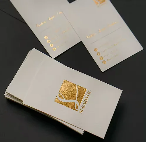 Customized embossed thank-you cards with different protrusions for printing luxury paper business cards for small businesses