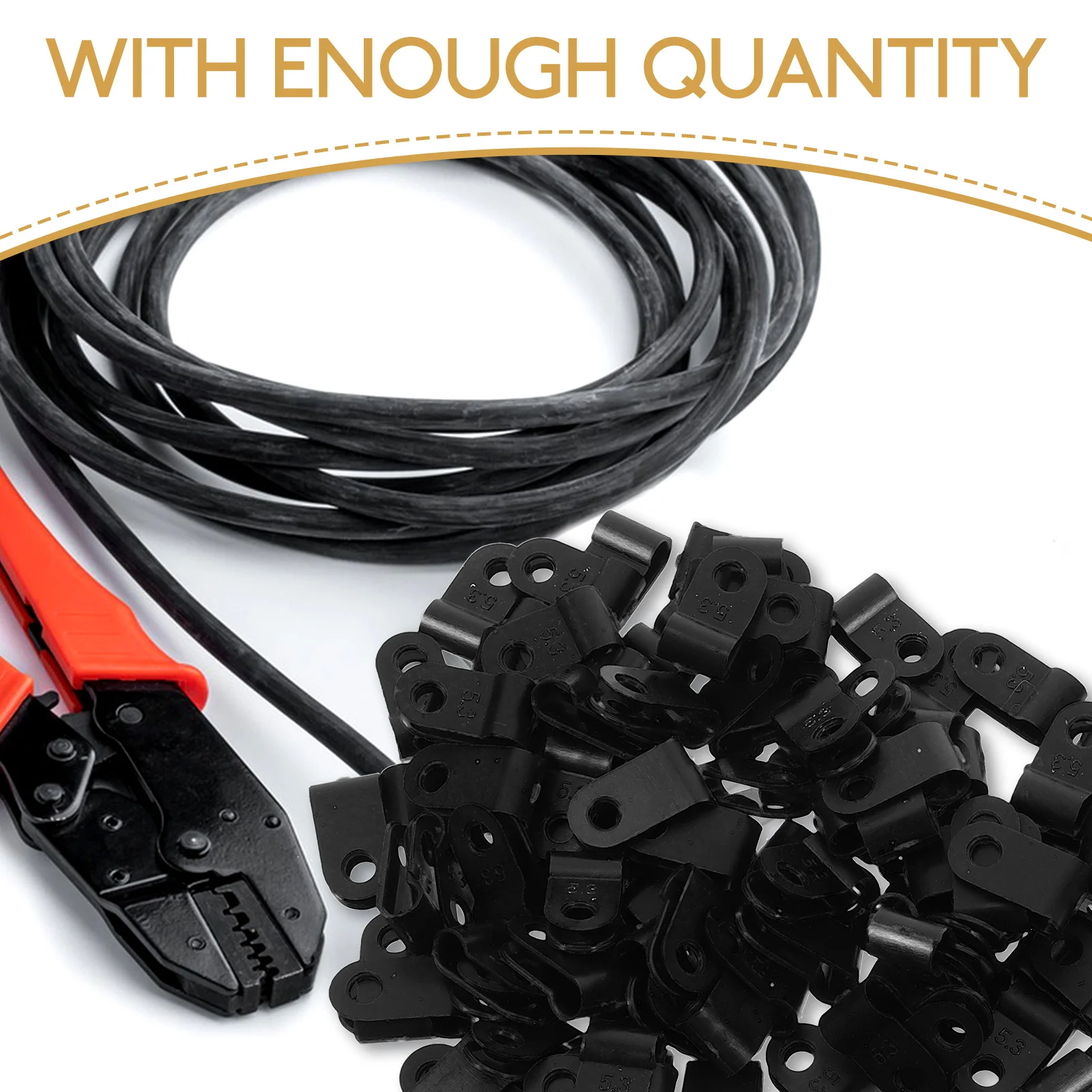 

1000Pcs Wire Clamp Cable Clips Multi-Function Cord Fastener Clips Home Office Wire Management Fixing Clamps Cable Clamp