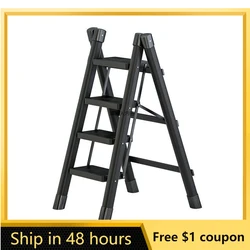 Portable Ladder Household Folding Ladder Strong Load-bearing Capacity Thickened Herringbone Ladder Stairs Kitchen Step Stool