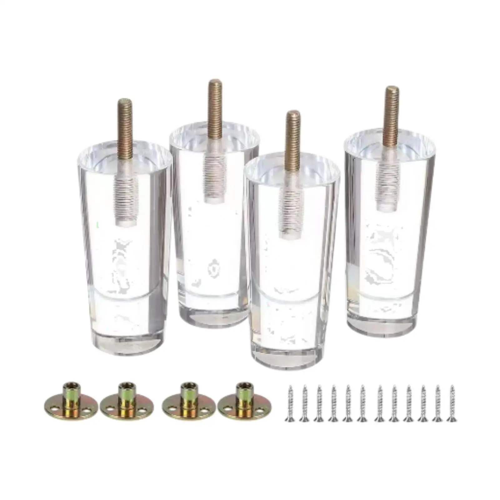 

4x акриловые ножки для мебели, прозрачные сверхмощные многоразовые ножки для шкафа, мебельные ножки для тумбочки, книжный шкаф, комод, подставка для телевизора