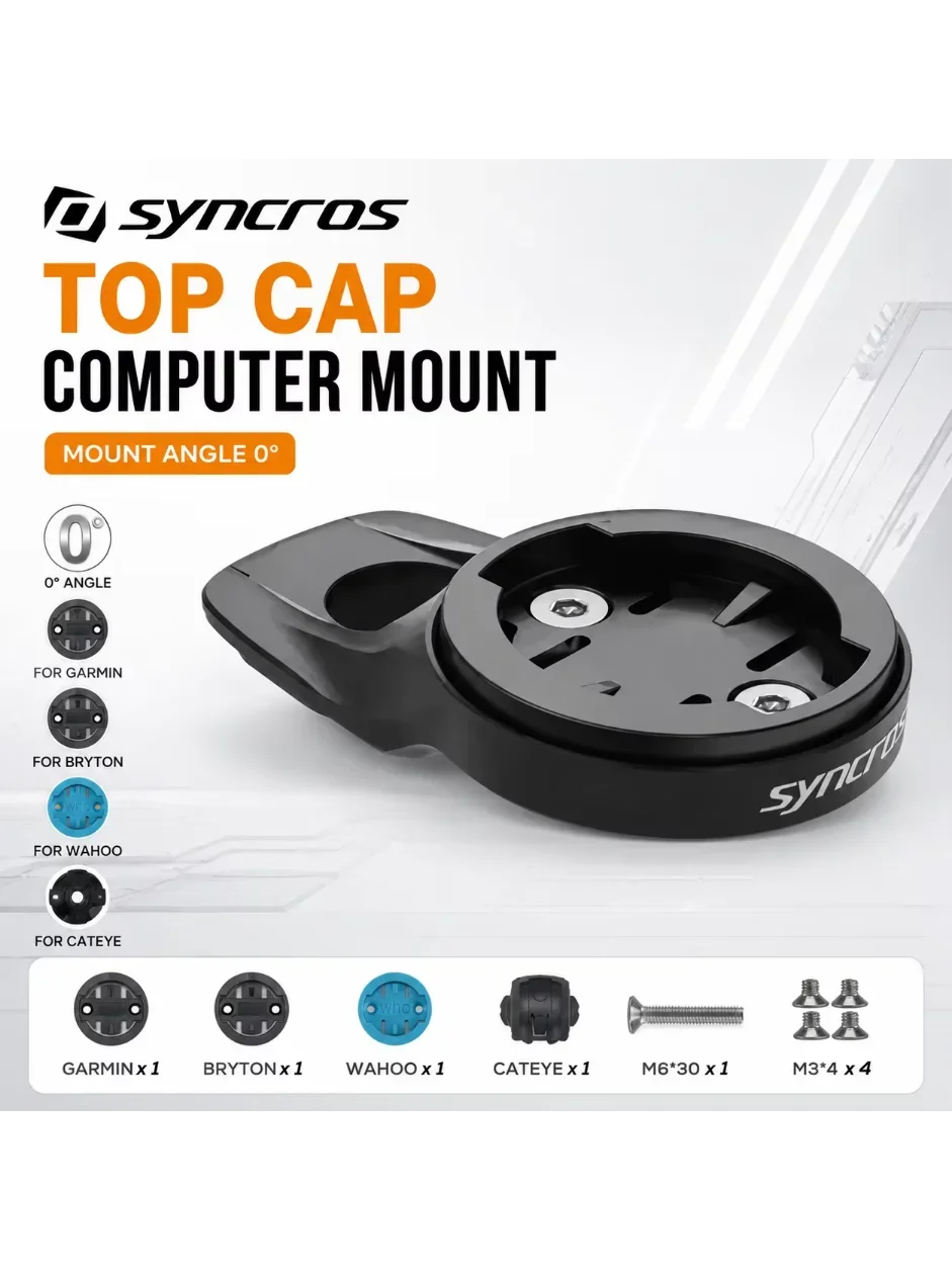 AliExpress NONE SYNCROS BIKE Cnc Aluminum Top Cap Computer Mount 0 Degree Fraser Ic Sl Wc/Dc/Xc Handlebars Xc Stem 1.5/2.0 Garmin/Wahoo/Bryton