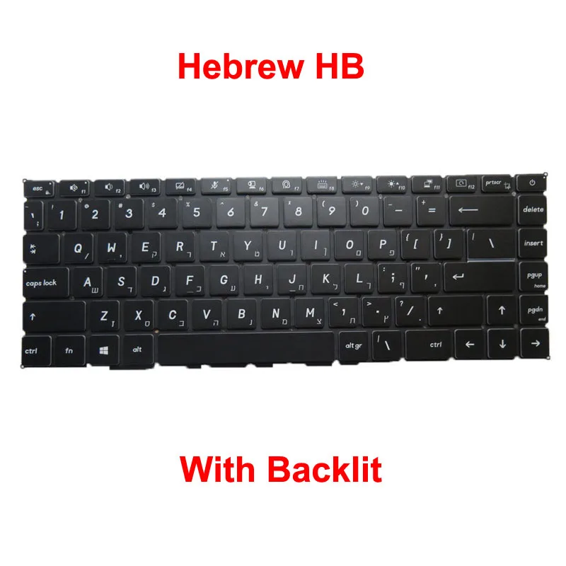 

Backlit Keyboard For MSI V190622IK1 NE CS HB HU TI S1N2EDN2H1SA0 S1N2ECS2E1SA0 S1N2EHB271SA0 S1N2EHU2D1SA0 S1N2ETH2E1SA0 Black