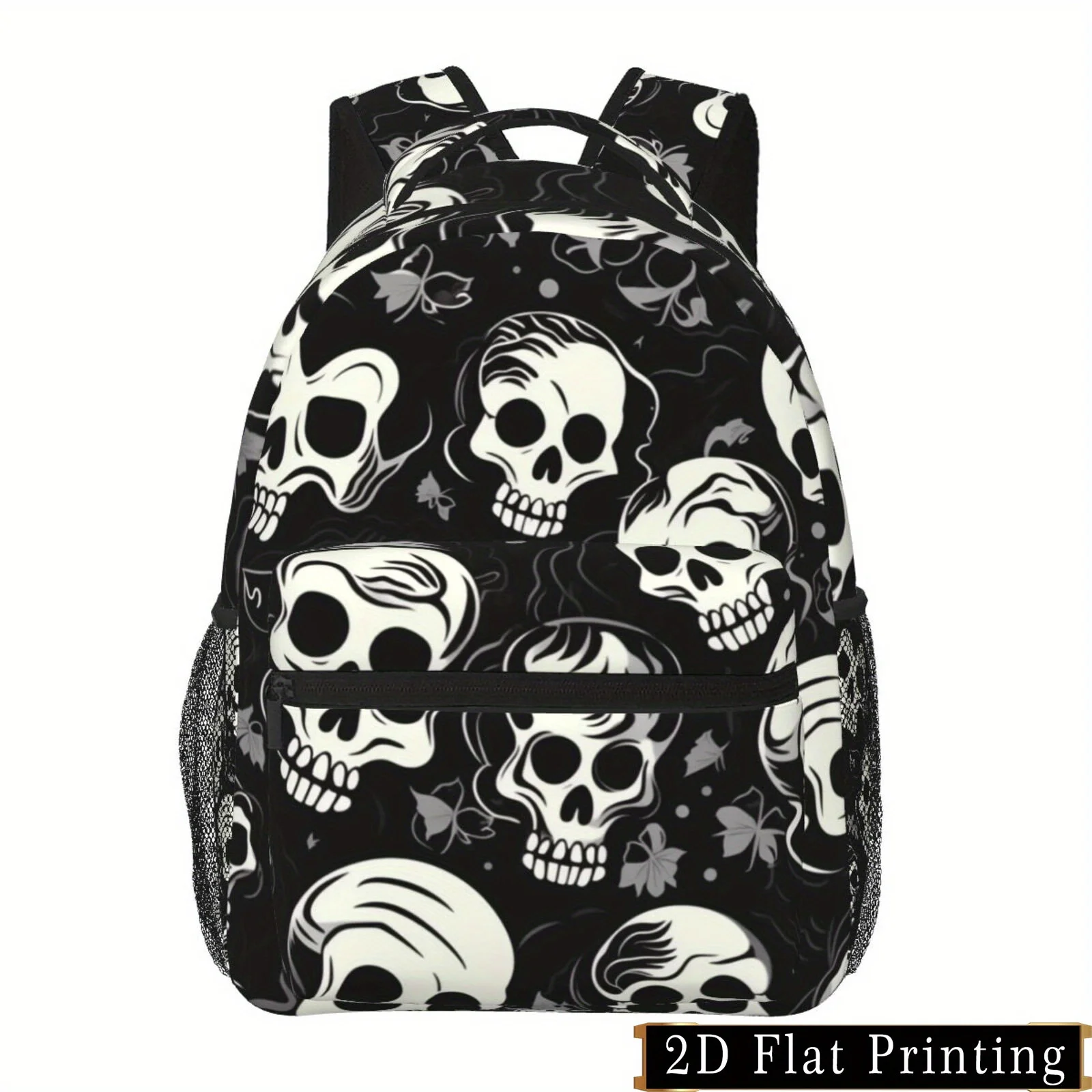 Skeleton Print Pattern, Shoulder Strap Back and Waist Protection Design Backpack Fashionable for ipad Laptop Backpack