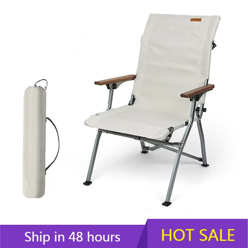 

YTYIN SunnyFeel Outdoor Camping Folding Chair Thickened Imitation Canvas Adjustable Aluminum Alloy High Back Camping Chair