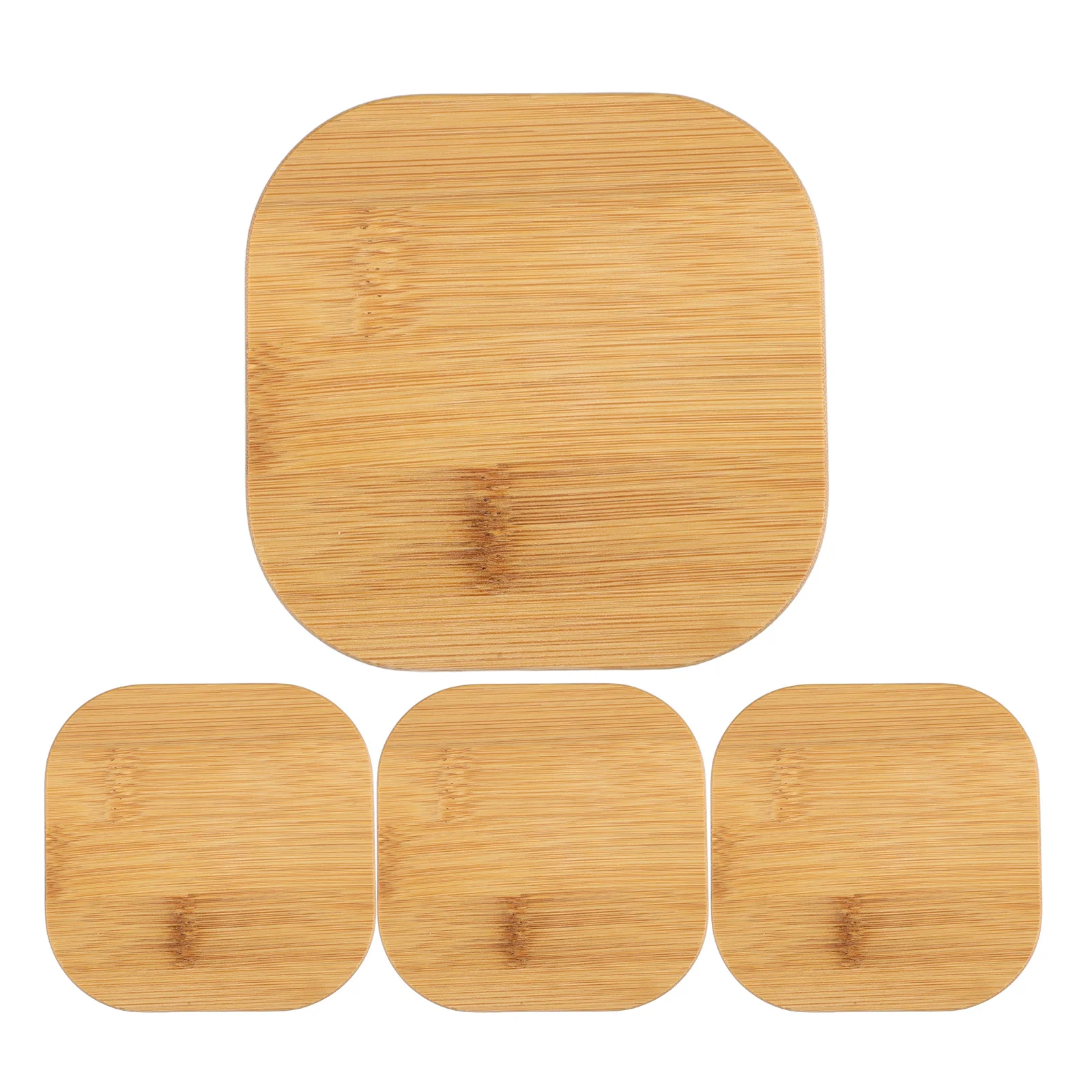 

4Pcs Glass Kitchen Canister Bamboo Lids Airtight Square Jars Lid for Tea Coffee Sugar Storage Glass Kitchen Canister Lid
