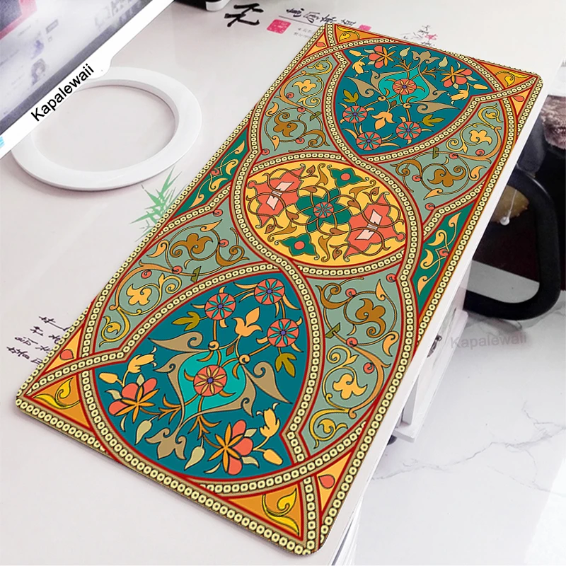 Persian Rubber Rug mousepad Retro Style Carpet Pattern Cup laptop PC Mouse Pad with Fring Office Table Decor Craft Table Mats