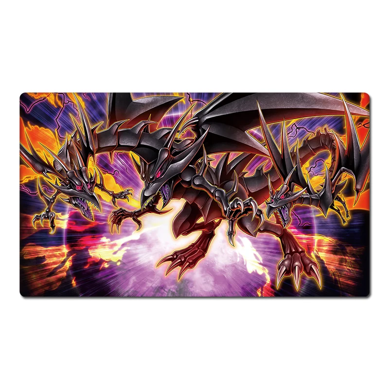 

YuGiOh Playmat Red-Eyes Maxi-Flare Dragon TCG CCG Коврик для стола Коллекционный коврик для карточных игр Коврик для мыши Настольный игровой игровой коврик Бесплатная сумка
