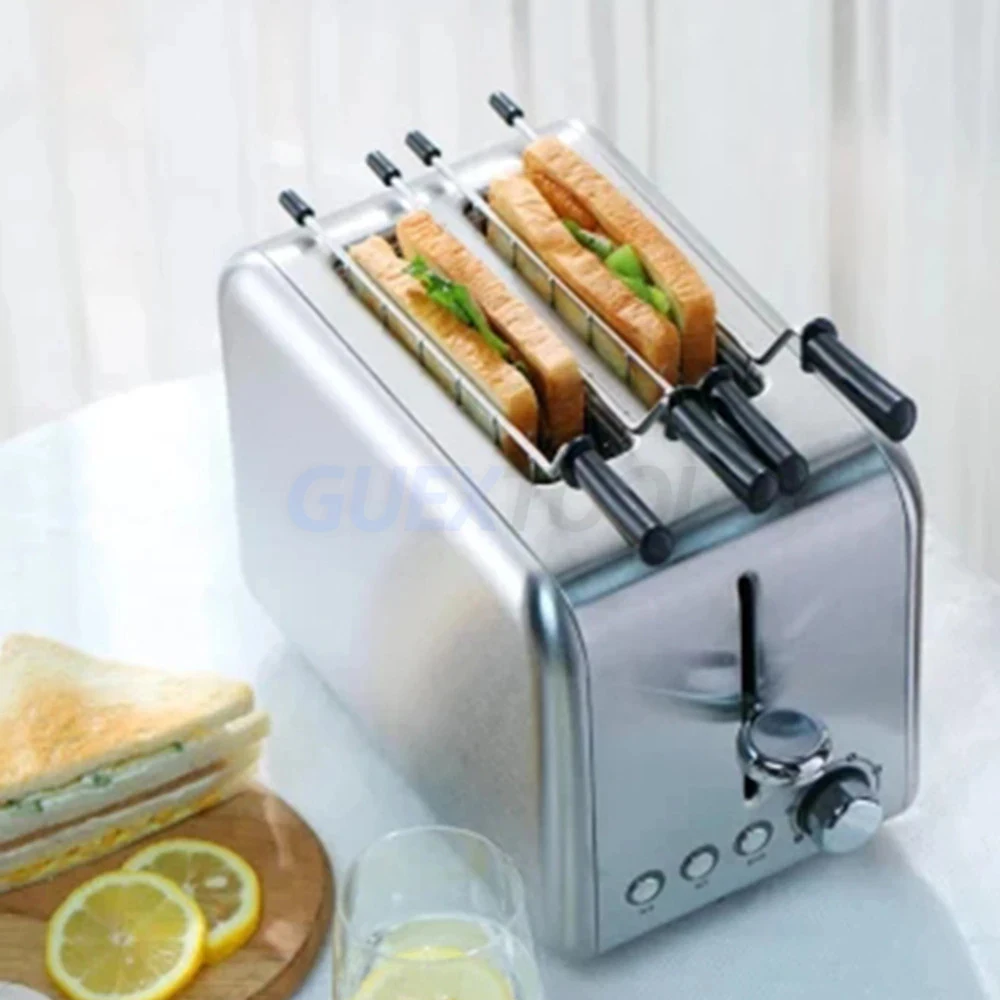 Toast  electric toaster household automatic breakfast machine heating bread machine adjustable temperature