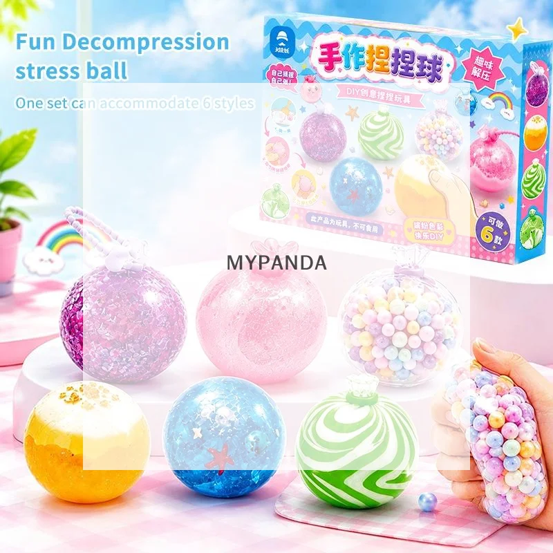 /Cna/DIY Slow Rebound Stress Relief Squeeze Ball Kit Clay Foam Sensory Toy For Kids Adults Handmade Craft Gift With Soft Textur