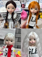 Doll Natural mohair wigs for Landazz Landoudou Doll 16cm head circumference