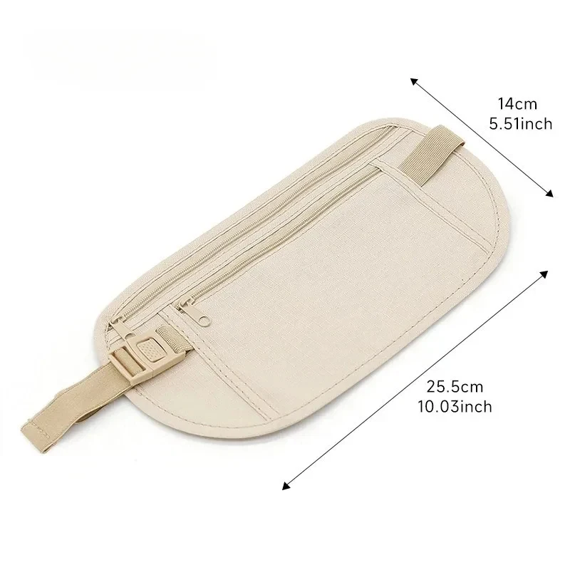 Portable Running Waist Bag Invisible Anti-theft Money Belt Hidden Wallet Pouch for Outdoor Sports Travel