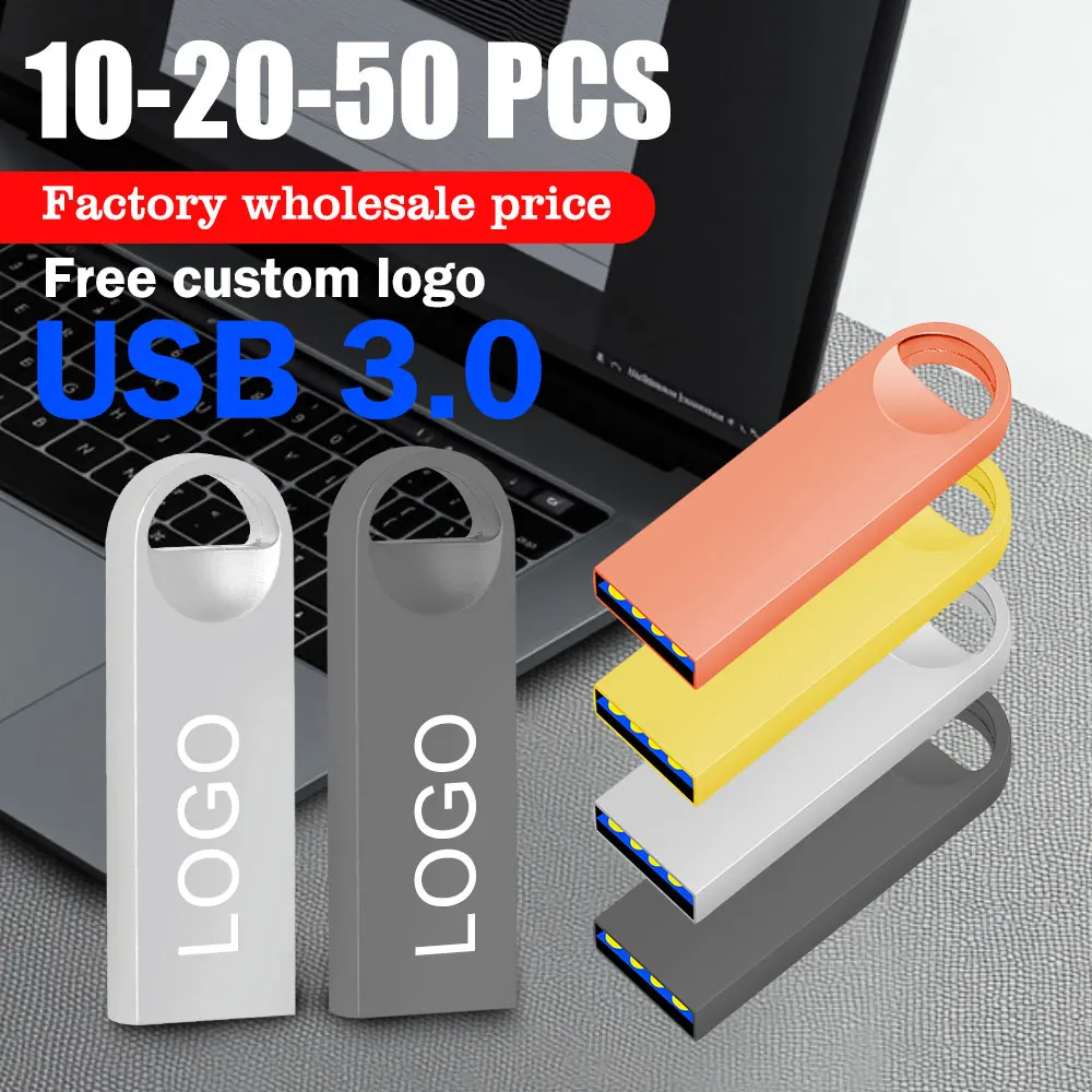 10/20/50 قطعة محرك فلاش USB 3.0 بندريف عصا 64 جيجابايت مقاوم للماء الذاكرة محرك أقراص USB 128 جيجابايت هايت سرعة القلم محركات فلاش USB هدية