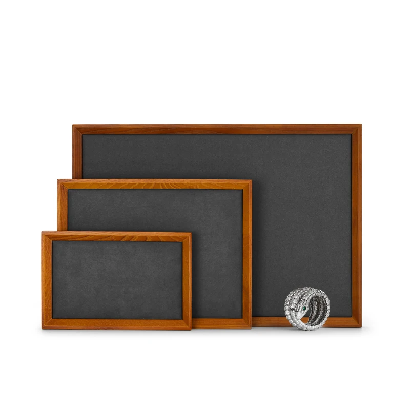 MISHITU Solid Wood Jewelry Display Tray Sieraden Opbergvak Display Ring Armband Ketting Opbergdoos Showcase Lade Organizer Trays