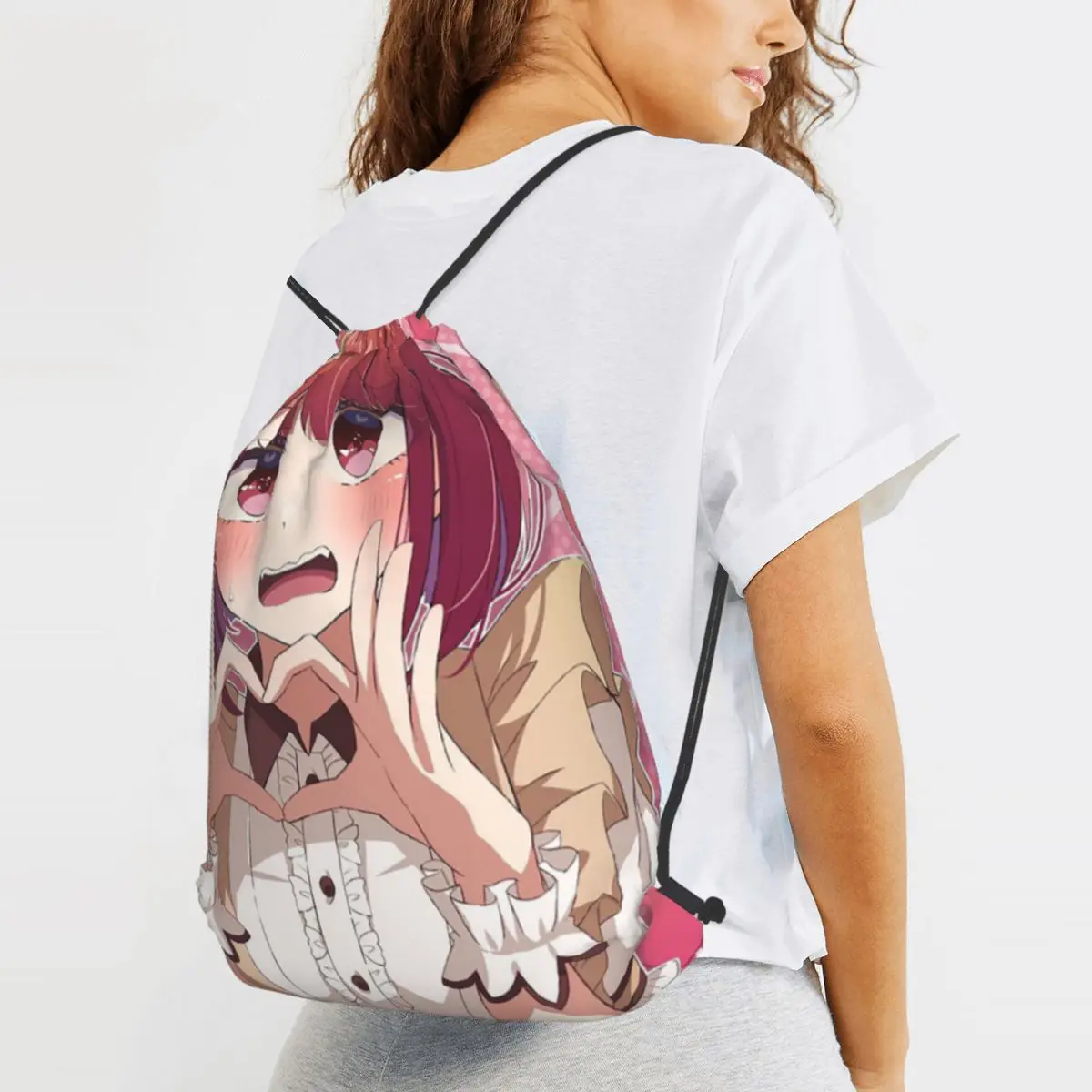 

Oshi No Ko Kana Arima Anime Backpacks Portable Drawstring Bags Sundries Bag Book Bags for Travel School