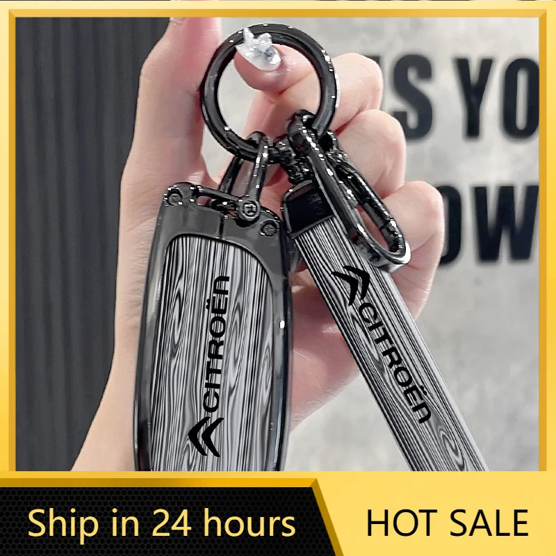 

Car Sticker Zinc Alloy Leather Car Flip Remote Key Case Cover Protector Shell Durable For Citroen C1 C2 C3 C4 C5 XSARA PICA Car
