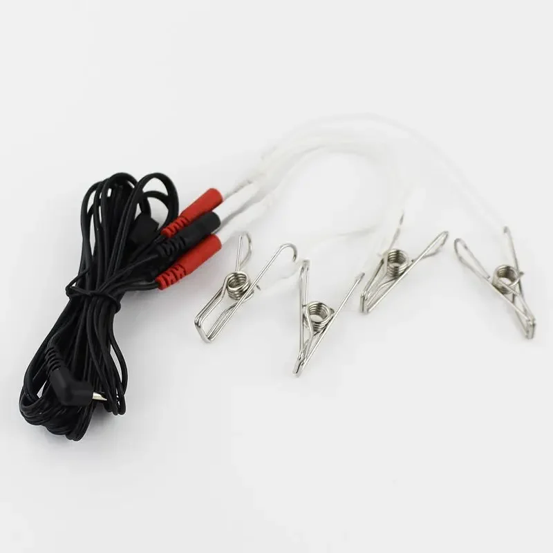 Electric Shock Nipple Clamps Breast Massager Stimulator BDSM Toys Bondage Clitoris Labia Clamp Slave Sex Toys Women Adult Games