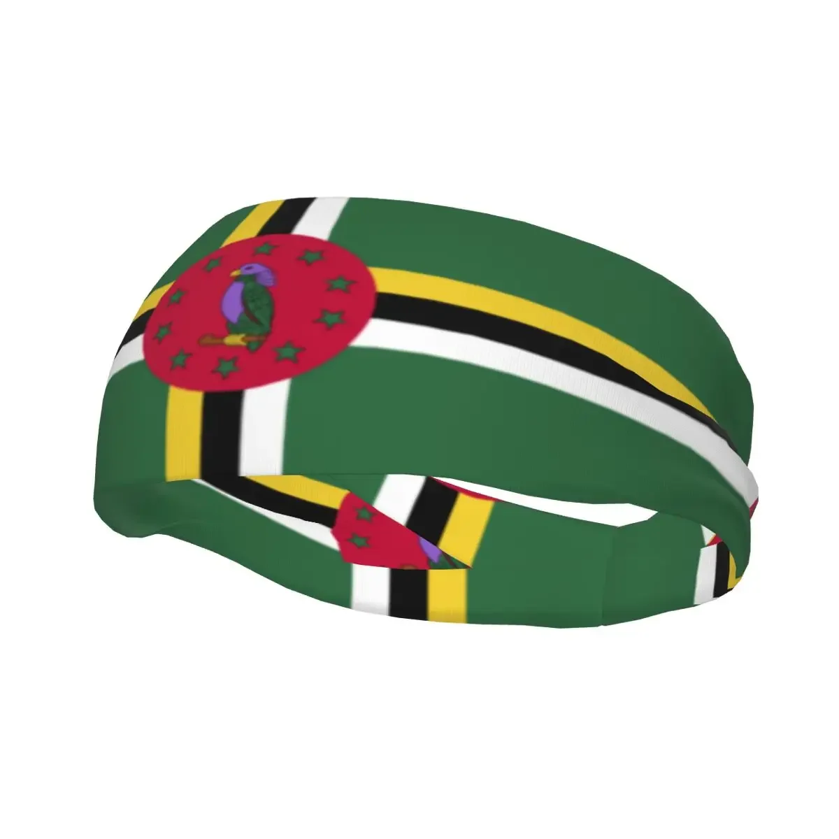 Sports Sweatband Breathable Headband Sweat Hair Head Band Dominica Flag Yoga Headband