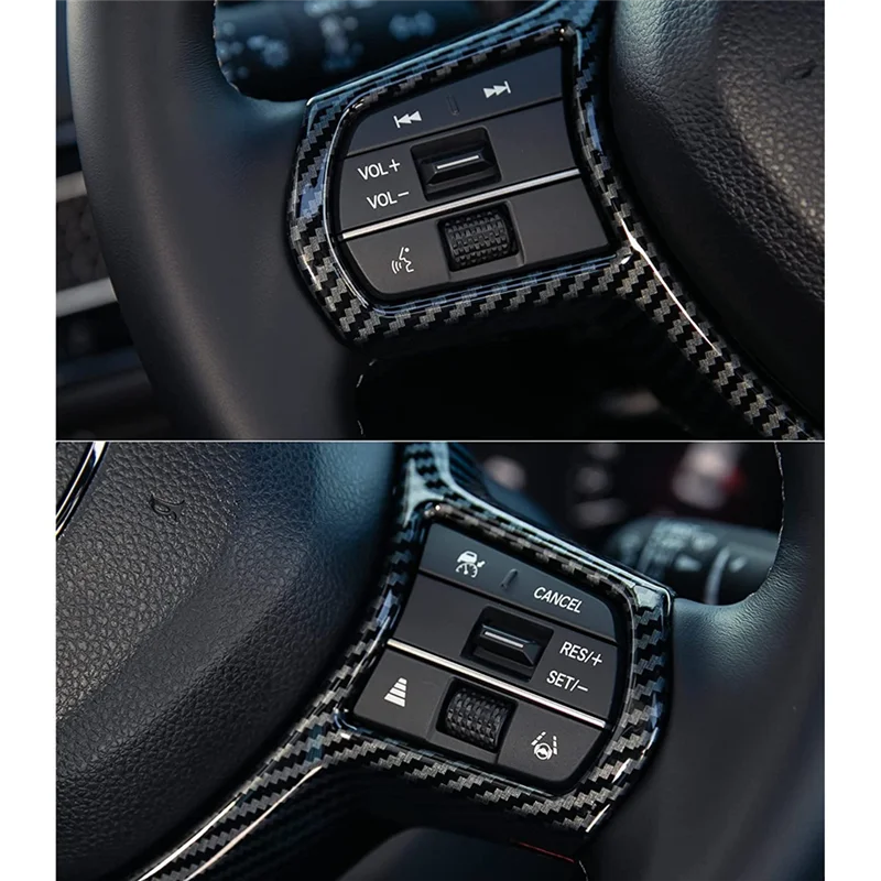 

Накладка на руль из АБС-пластика, внутренняя отделка для Honda Civic 11th 2022 2023 CRV 2023, аксессуары - углеродное волокно ABS