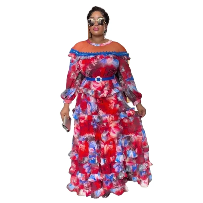 

Elegant African Dresses for Women 2026 Africa Clothing Plus Size Wedding Party Evening Long Dress Dashiki Ankara Print