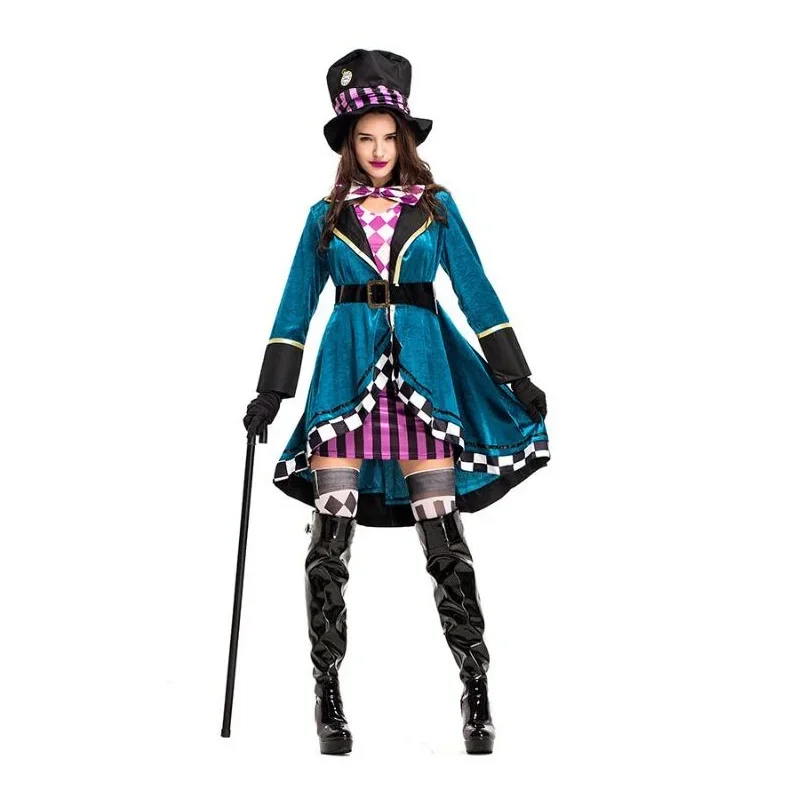 

New Arrival M-XL Size Adult Women Magician Costume Halloween Party Cosplay Magic Fairy Dress