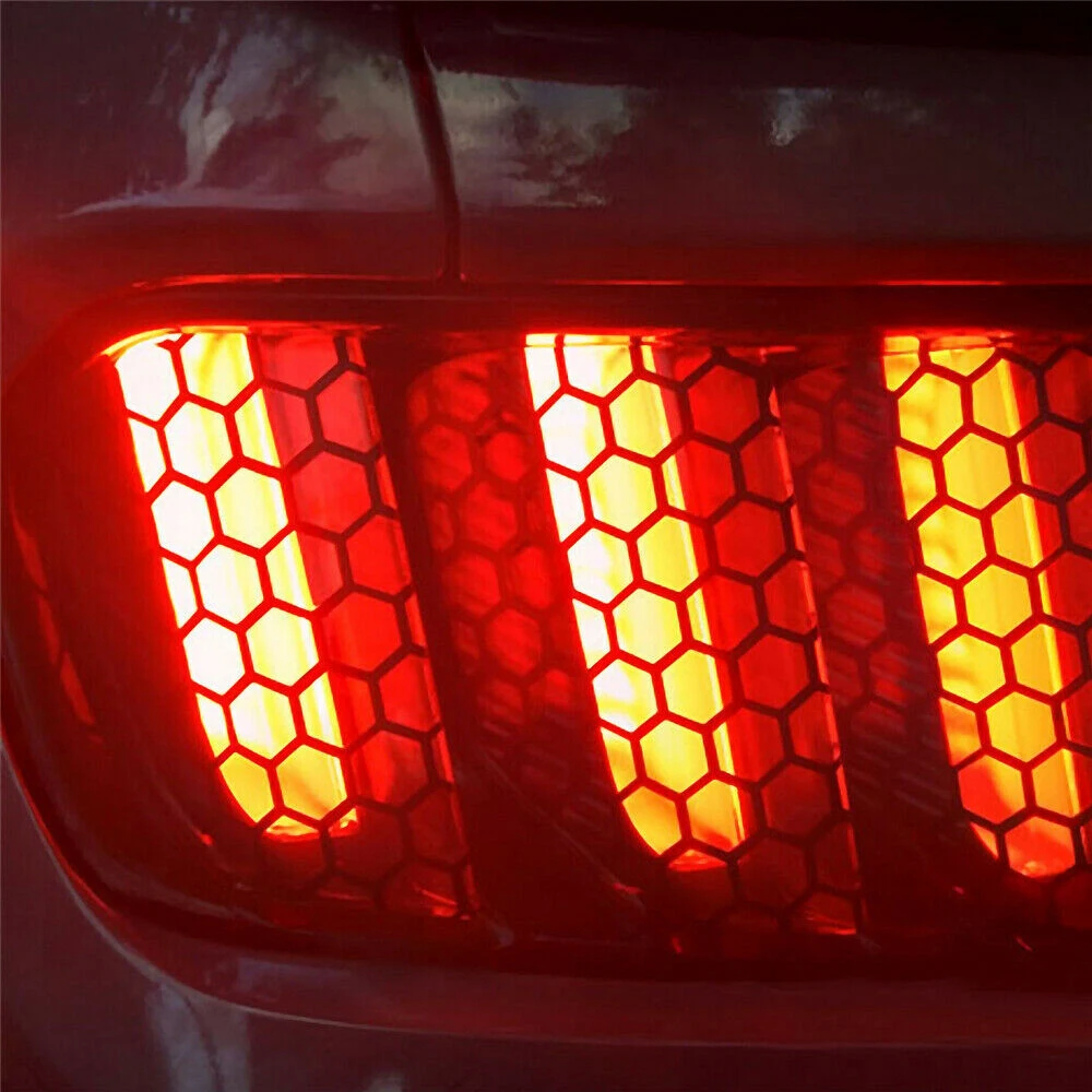 

1Pc Car Rear Tail Light Sticker Hexagon Honeycomb Car Stickers Protection Decor Film Universal Car Exterior Styling Accessories