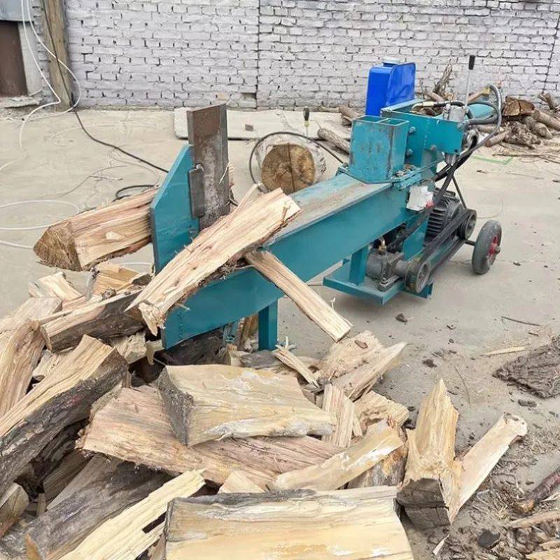 【سعر المصنع】فاصل خشب أفقي كهربائي 220 فولت مع محرك ثنائي الطور لتقسيم السجلات التجارية والمنزلية