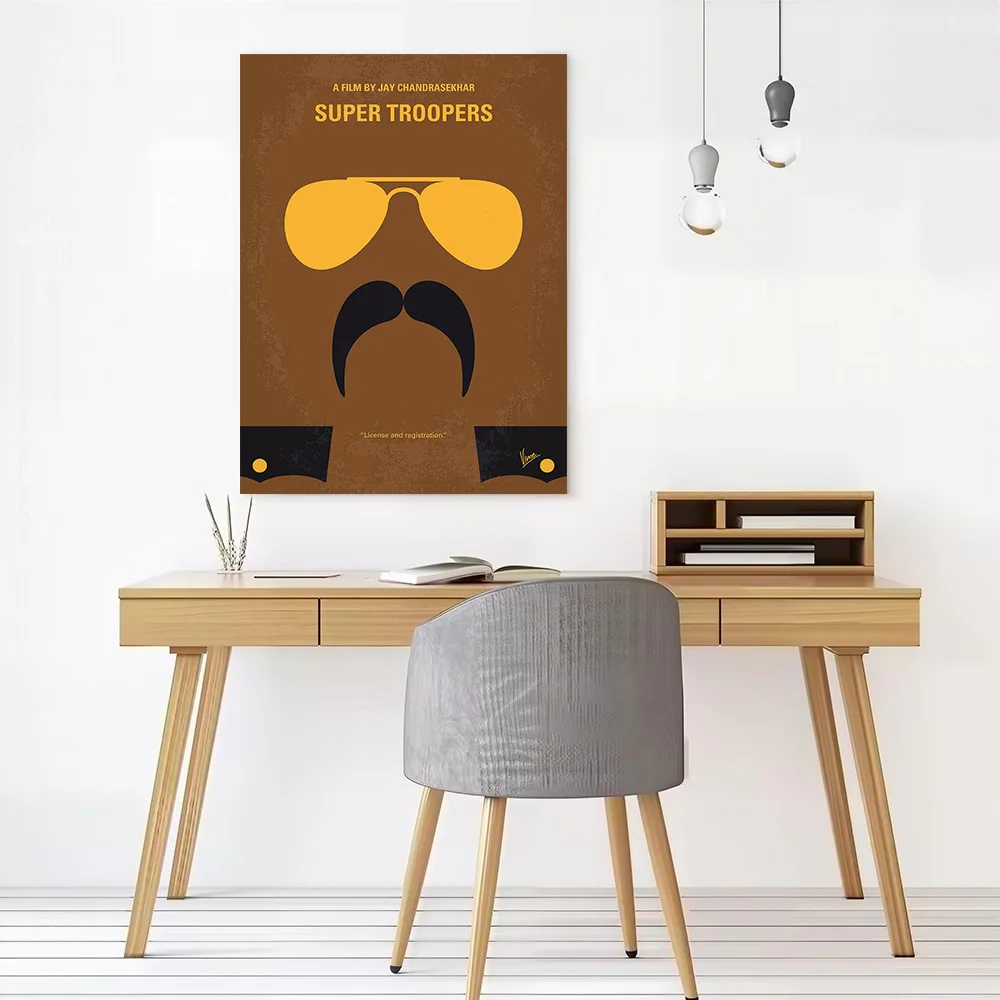 No459 My Super Troopers Minimal Movie Canvas Poster Customizable Printed Canvas Painting Wall Art for Fans Room Ornaments Mural