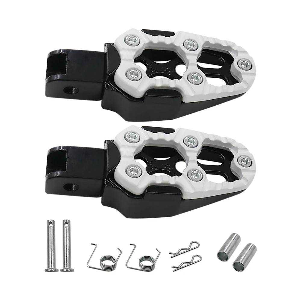 1 Pair Universal Aluminum Alloy Foot Pedals Angle Adjustable for Motorcycle Scooter ATV E-Bike Foot Rests Foot Pegs Accessories