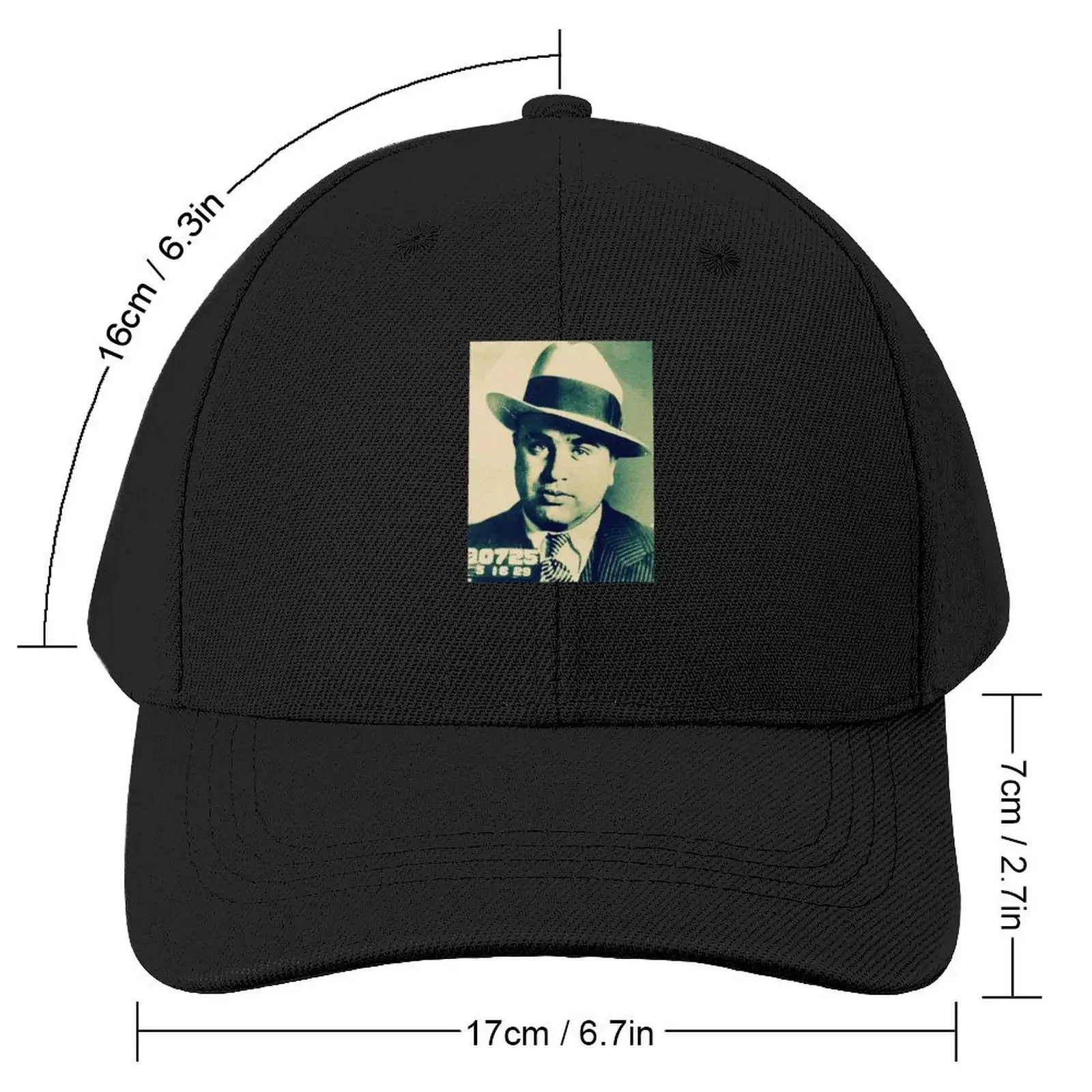 Al Capone Mugshot Baseball Cap Golf Wear Snap Back Hat Fishing cap custom Hat Baseball Men Women's