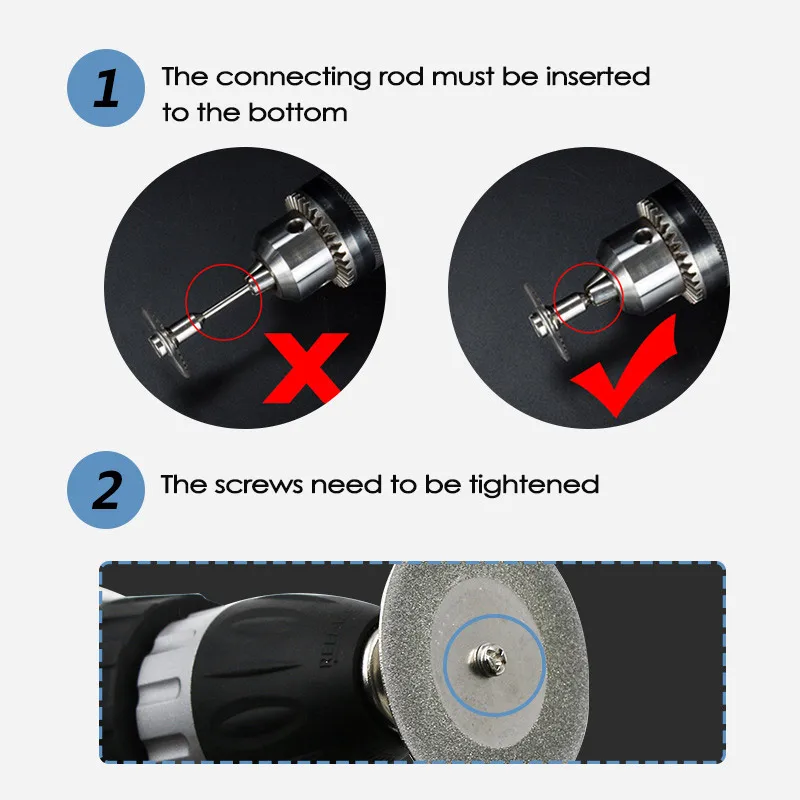 12pcs Set 20mm 25mm 30mm Diamond Saw Blade With Mandrel for Dremel Rotary Tools Mini Diamond Cutting Disc