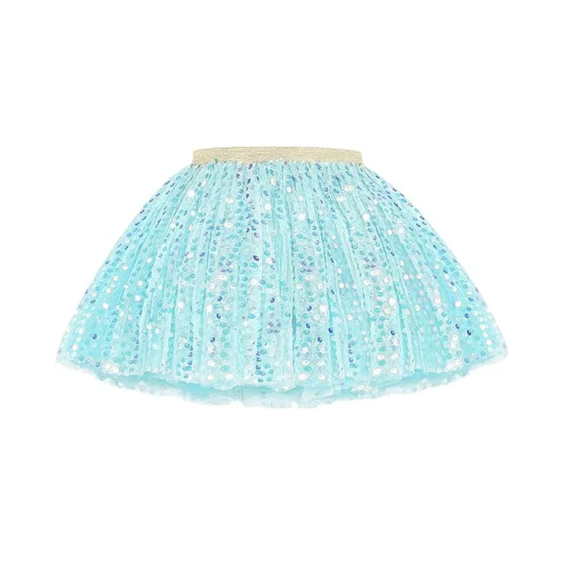 Girls Sequin Skirts Toddler Tutu Skirt Tulle Dance Skirts Girls Birthday Fashion Clothes