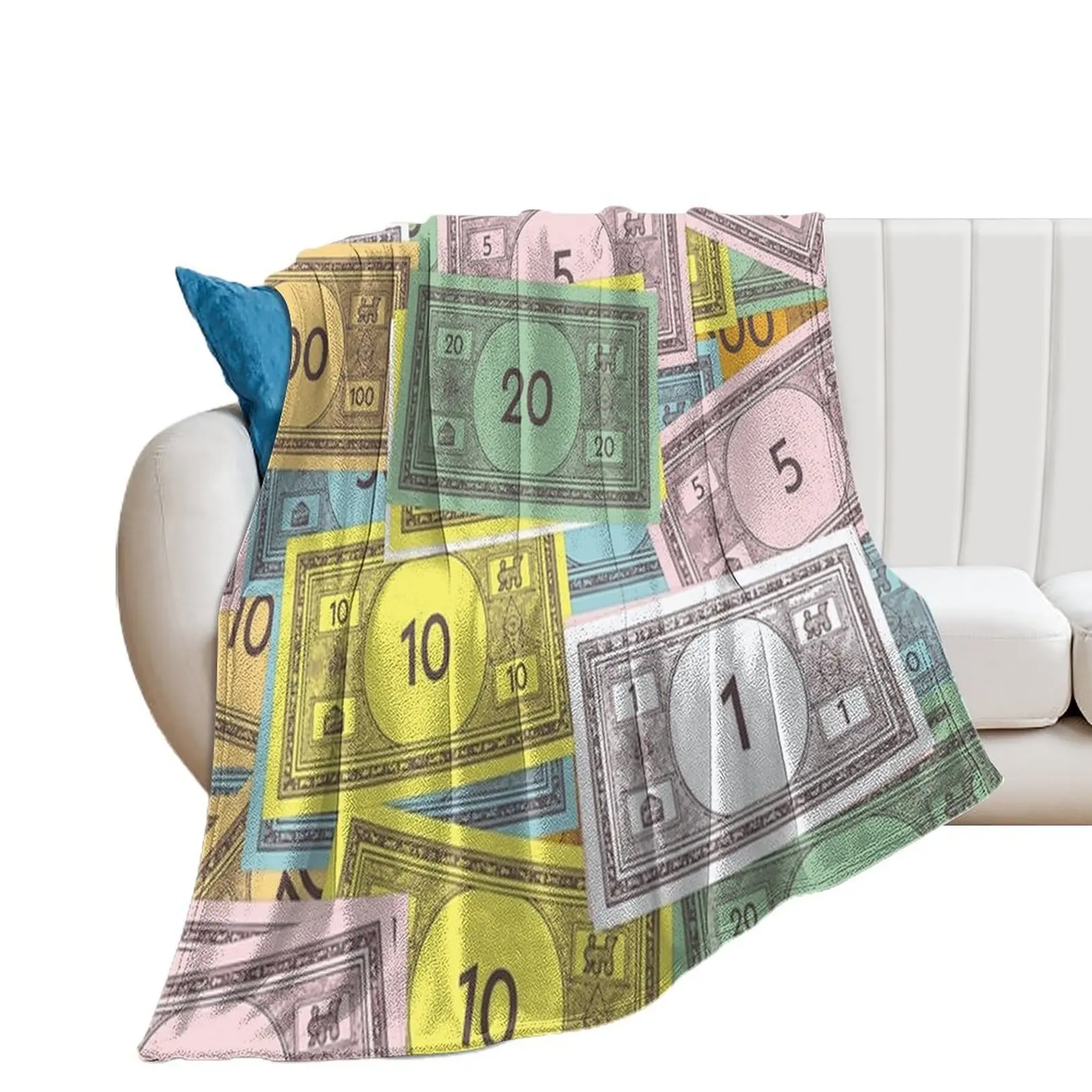 

Money Monopoly Throw Blanket Camping Beautifuls wednesday Blankets