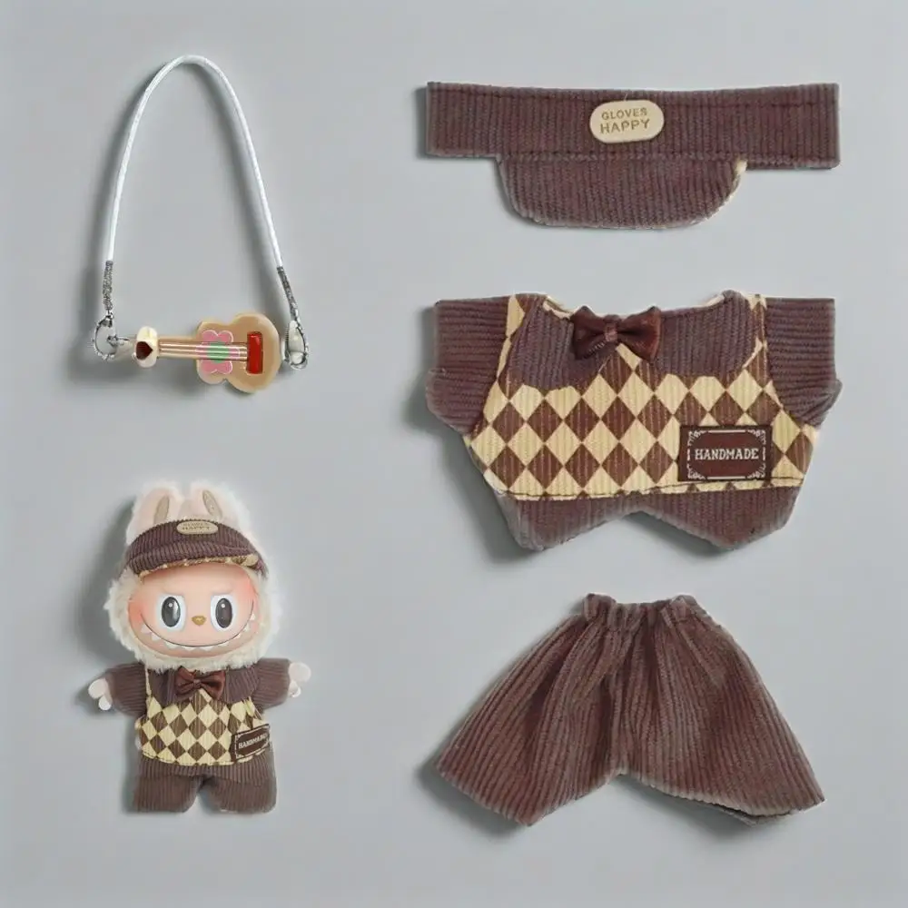 

Милый кукольный наряд, аксессуары, одежда для Кореи Kpop Exo 17 см Labubu Idol V1 V2, комбинезон, комплект одежды, подарочная поясная сумка