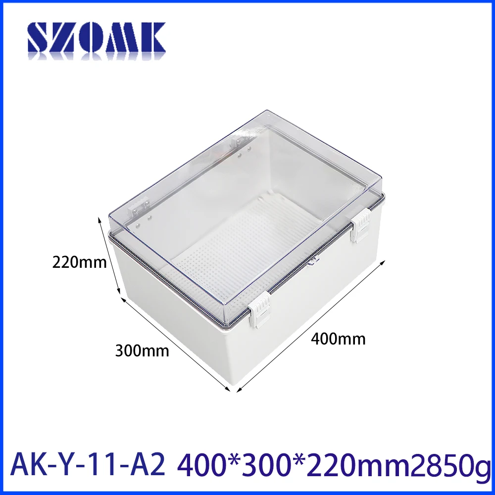 

400x300x220mm Durable PC ABS Electrical Equipment Power MCB Distribution Junction Box Hinged Electrical Distribution Panel Box