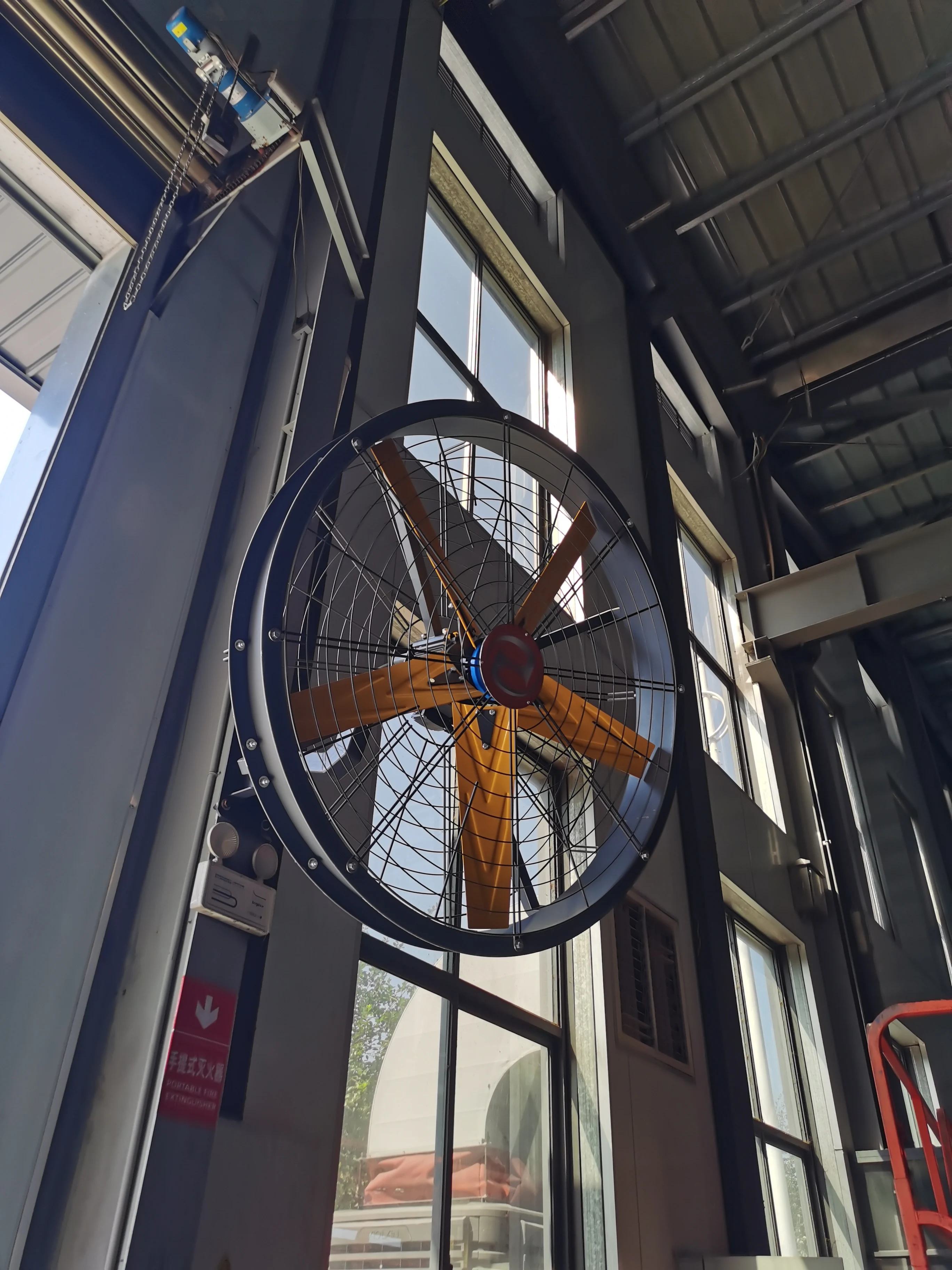 1.2 متر PMSMS نوع الجدار محرك مباشر كبير الحجم مراوح الحائط HVLS